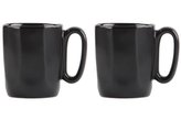 Vialli Design Sada 2 keramických hrnků, ESPRESSO 80 ml, černé, FUORI 29965