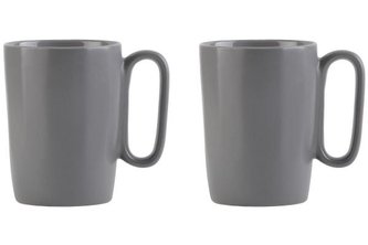 Sada 2 keramických hrnků, 250 ml, šedé, FUORI 30015