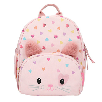 Batůžek Princess Mimi, Růžový s potiskem, motiv kočička