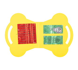 Sada jehel s navlékačem na kartě - stříbrný - mix rozměrů