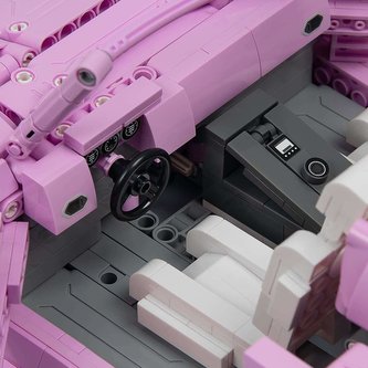Klocki CADA.Duży samochód Kabriolet różowy 37 cm Auto Pojazd Cabrio Pink Holiday 1181 elementów