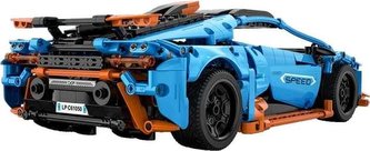 Klocki CADA.Niebieski Samochód 23 cm Auto wyścigowe Speed Cowboy Pojazd 1120 elementów