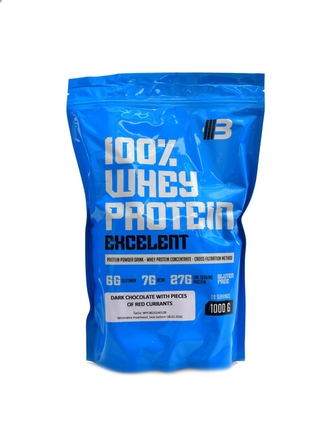 Body nutrition - Excelent Delicious 100% whey protein 80 1000g - hořká čokoláda s rybízem
