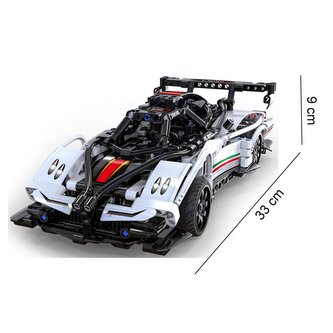 Klocki CADA. Zdalnie sterowany Pojazd samochód Z-Wind Białe auto Wyścigowe RC 457 elementów.
