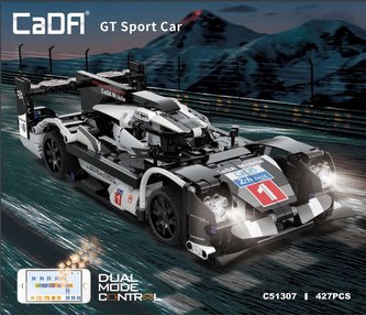Klocki CADA. Zdalnie sterowane duże auto sportowe 31 cm Samochód GT Sport Car 427 elementów RC Świat