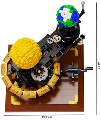 Klocki CADA. Master Układ Słoneczny Słońce Planeta Ziemia 865 elementów.