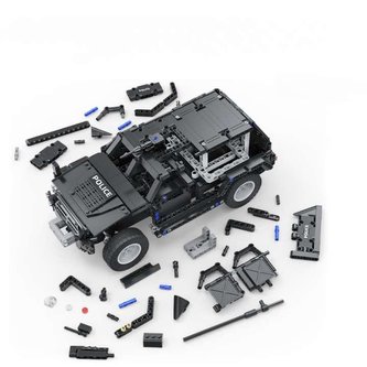 Klocki CADA. Samochód Terenowy Zdalnie Sterowane Auto czarne autko RC Fierce Warrior SUV 561 element