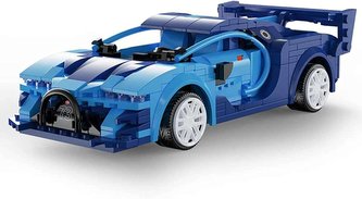 Klocki CADA.Zdalnie sterowany samochód Auto wyścigowe Wyścigówka Pojazd RC Blue Race Car Dual Mode.