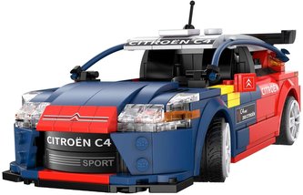 Klocki CADA.Zdalnie sterowana wyścigówka Samochód wyścigowy Citroen C4 WRC Auto sportowe Pojazd Dual Mode RC 329 elementów