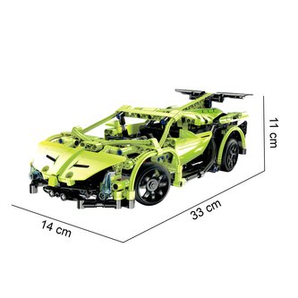 Klocki CADA.Zdalnie sterowane auto 32 cm Samochód zielony Sportscar 453 elementy RC
