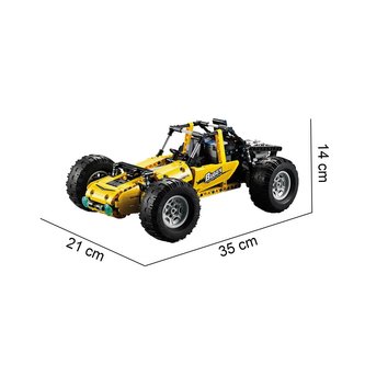 Klocki CADA.Auto Buggy Pojazd zdalnie sterowany żółty 522 elementów RC
