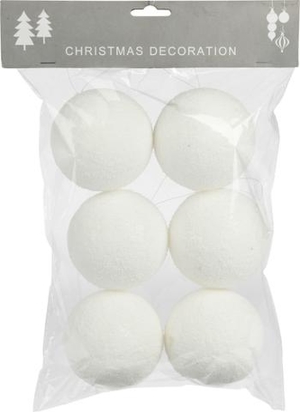 Ozdoba koule bílá sd 6ks