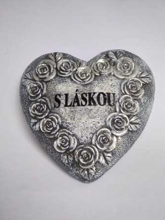 Srdce s růžemi "S láskou"