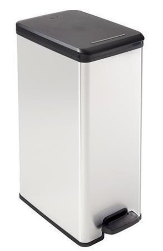 Odpadkový koš "Slim Bin", černá-stříbrná, pedálový, 40 l, CURVER 213298 Odpadkový koš "Slim Bin", černá-stříbrná, pedálový, 40 l, CURVER 213298
