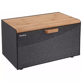 Chlebník mramorový kvádr Klausberg, černá