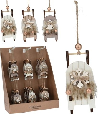 Ozdoba sáňky dřevo