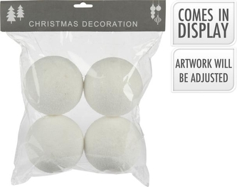 Ozdoba koule bílá sd 4ks