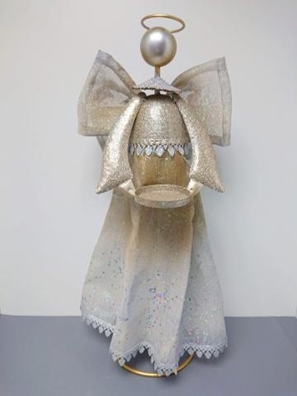 Anděl drátěný svícen vetší