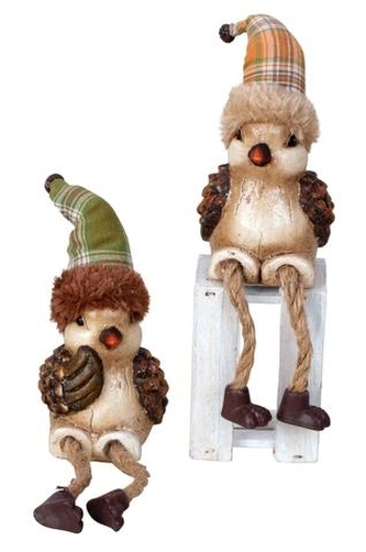 Ptáček v čepici sedící