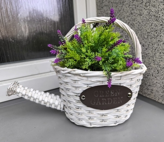 Konvička proutěná bílá střední