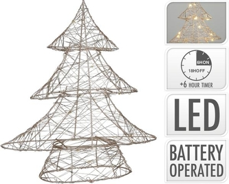 Stromek drátěný LED zlatý