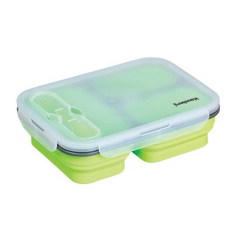 Obědový box 400ml Klausberg, barva zelená, materiál silikon