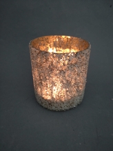 Kalíšek na svíčku stříbrný střední