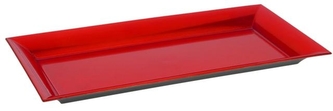 Tác obdélník červený plastový