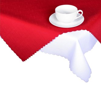 Forbyt, Ubrus s nešpinivou úpravou, Jednobarevný Deštík, červený pr.155 cm