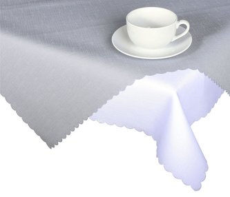 Forbyt, Ubrus s nešpinivou úpravou, Jednobarevný Deštík, šedý 140 x 220 cm ovál