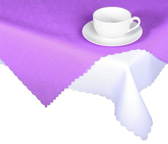 Forbyt, Ubrus s nešpinivou úpravou, Jednobarevný Deštík, fialový pr.140 cm