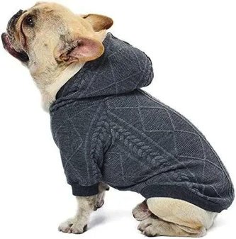 Svetr s kapucí Bulldog - Šedá S