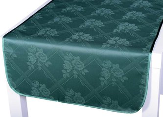 Forbyt, Ubrus s nešpínivou úpravou, Protiskluzový Růže, tmavězelený 130 x 160 cm ovál