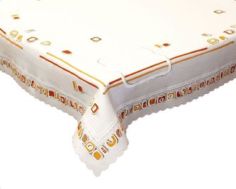 Forbyt, Ubrus s nešpinivou úpravou, Geometrie, bordový, čtverec, 85 x 85 cm