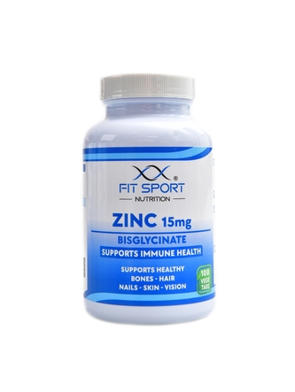 Fitsport nutrition - Zinc 15mg bisglycinate 120 vege tablet