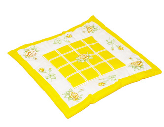 Forbyt Sedák na židli Růže sada 2 ks žlutá