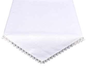 Ubrus celoroční, Dorka s krajkou, bílý 120 x 140cm