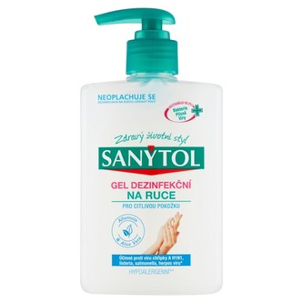 Marca Sanytol - dezinfekční gel na ruce - hypoalergenní, 250 ml