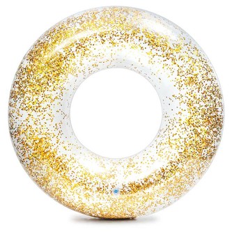INTEX Kruh nafukovací Sparkling Glitter, zlatý