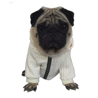 Svetr s kapucí Bulldog - Béžová XL