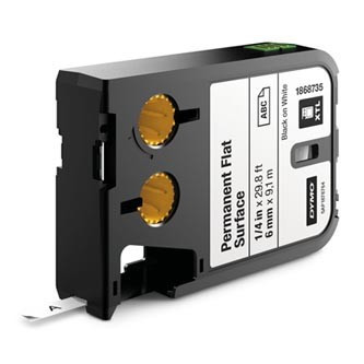 Dymo XTL 1868735, 6mm x 9,1m, černý tisk/bílý podklad, originální páska