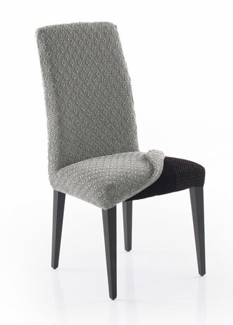 Potah elastický na celou židli, komplet 2 ks MARTIN, světle šedý