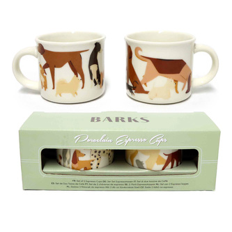 Porcelánový hrnek- esspresso- sada 2 - Pejsci- Barks