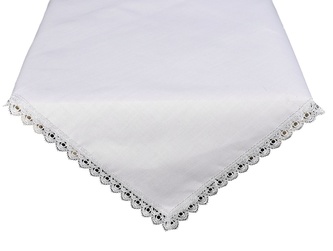 Ubrus celoroční, Dorka s krajkou, šedý 85 x 85 cm