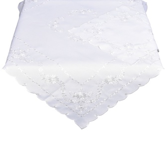 Ubrus celoroční, Aneta vyšívaný, bílý 30 x 45 cm