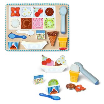 Dřevěné magnetické puzzle Zmrzlina Dřevěné magnetické puzzle Zmrzlina