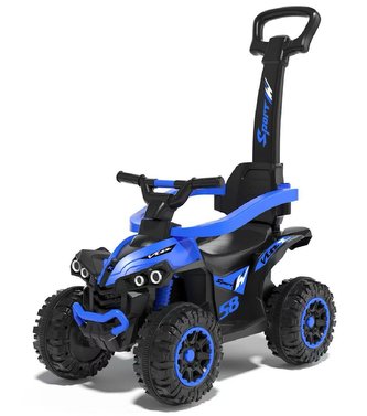 Dětské odrážedlo Baby Mix MegaCar s vodící tyčí modré
