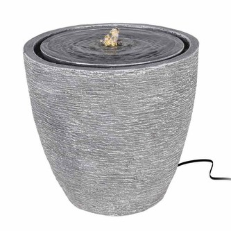 Fontána pokojová s LED osvětlením 35 cm Modern šedá Fontána pokojová s LED osvětlením 35 cm Modern šedá