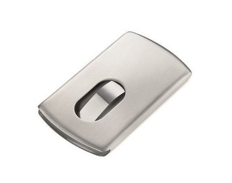 Vizitkář "Slide", pouzdro na vizitky, pro 12 vizitek, kovový, TROIKA