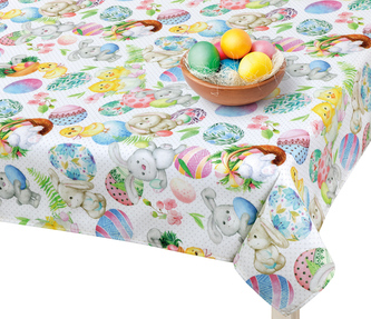 Ubrus Velikonoce - Zajíček, kuřátko - 100x100 cm